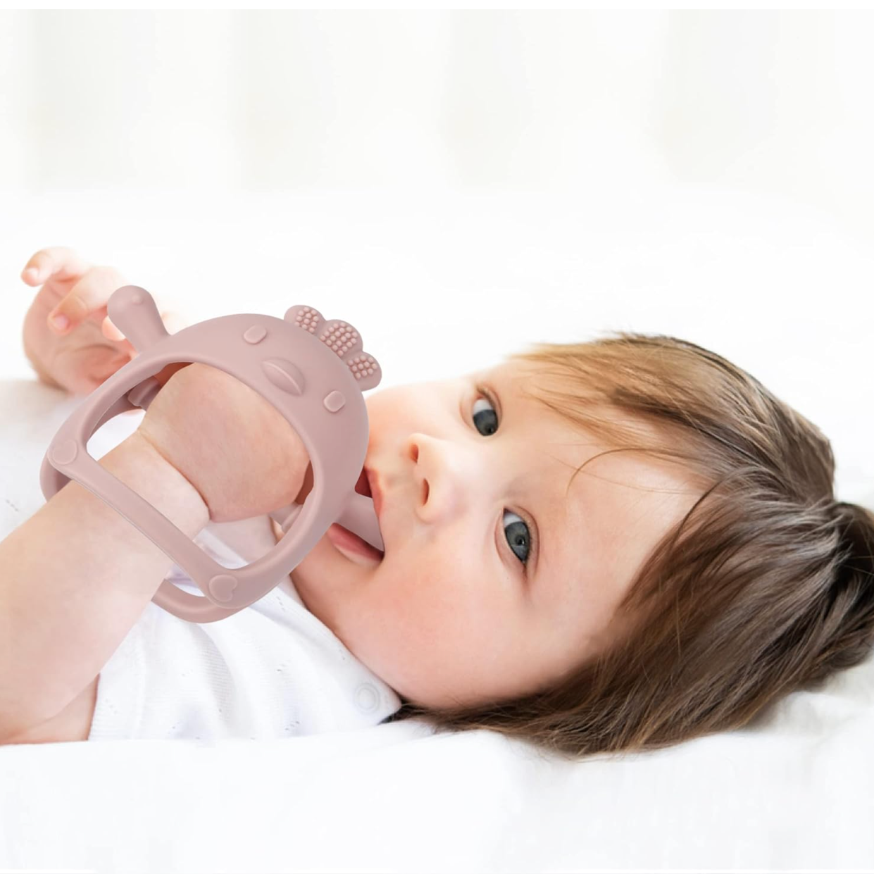 True Bub™ Twin Pack Birdy Soothing Glove - BPA Free Baby Grip Teething Mitten Toy