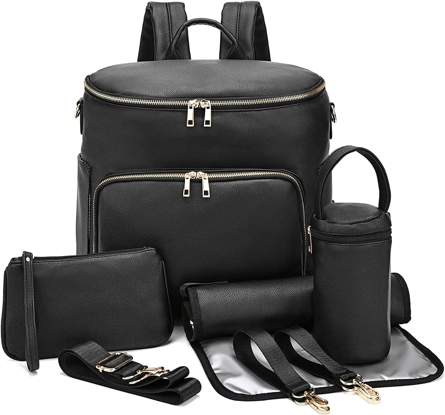 True Bub™ Times Explorer - Faux Leather Nappy Bag