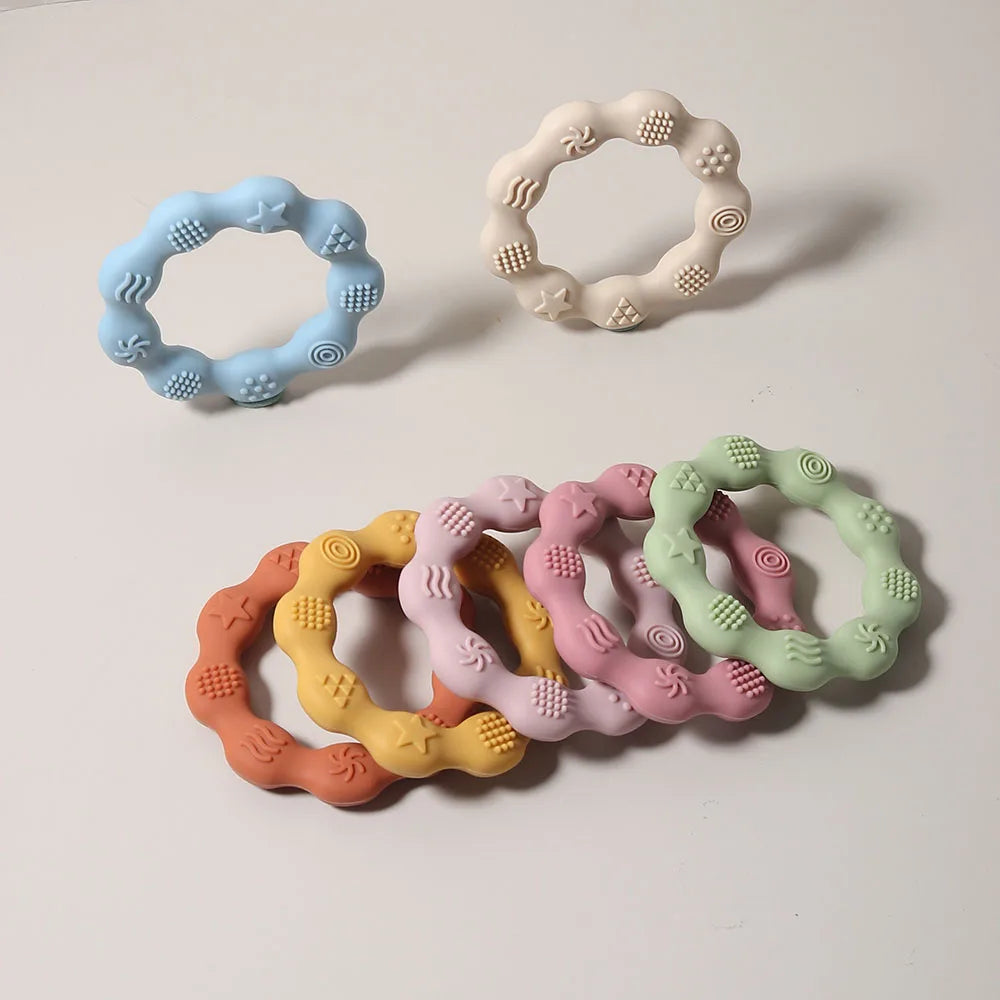 True Bub™ Food Grade BPA Free Baby Gum Soothing Teething Rings
