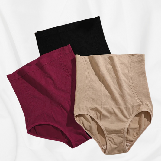 True Bub™ Slim Sculpt - High Waisted Postpartum Slimming Shape wear Briefs Seamless 3PCS