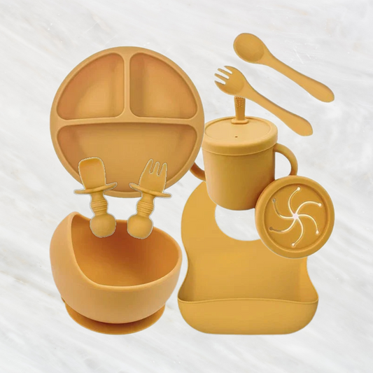 True Bub™ Starting Steading - BPA Free Silicone Baby Cutlery Set For Feeding, Baby Led Weaning and  Solids 9pcs