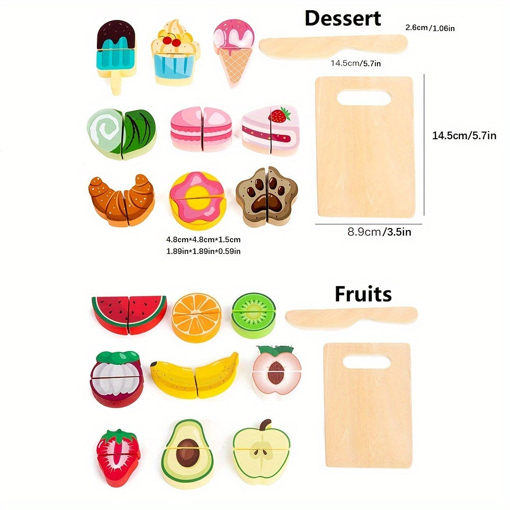 True Bub™ SliceMania - Pretend Play Wooden Food Toy Set