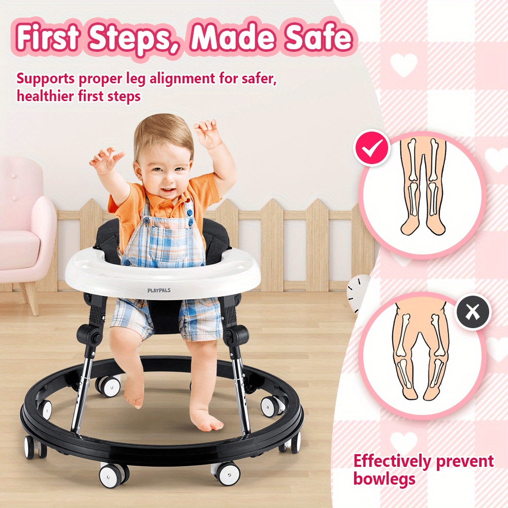 True Bub™ Grow Explorer Baby Walker Height Adjustable Foldable