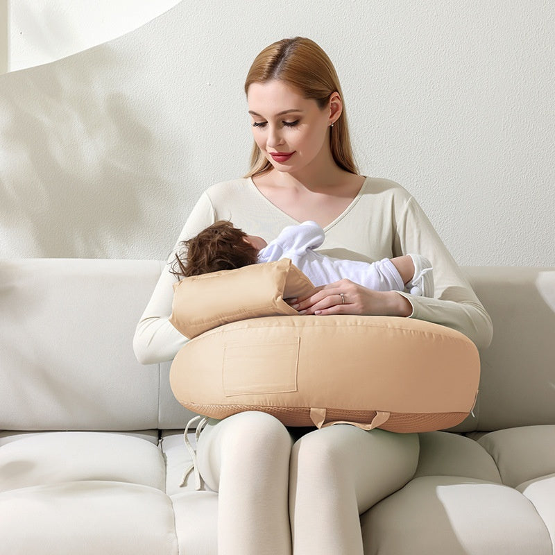 True Bub™ Premium Reversible Nursing Pillow - Satin & Cotton Material Posture Support For Breastfeeding
