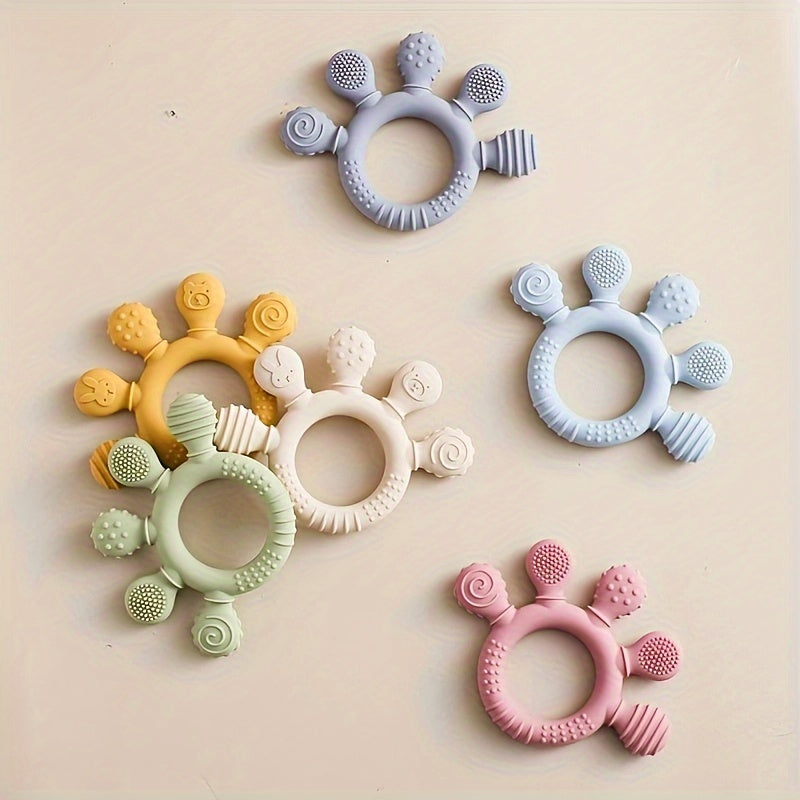 True Bub™ Teether Fiver - Baby Food Grade Silicone Toy
