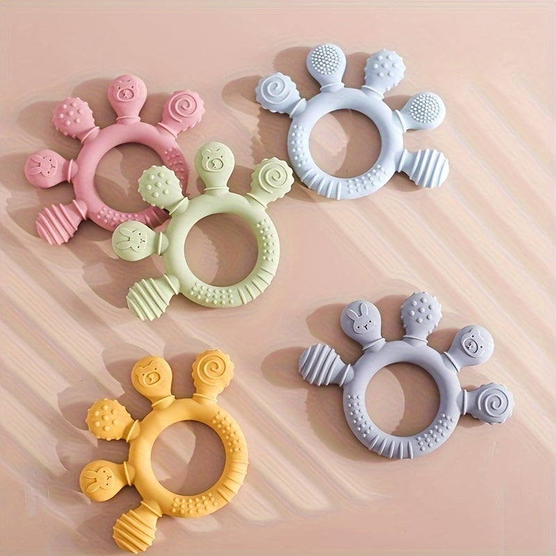 True Bub™ Teether Fiver - Baby Food Grade Silicone Toy