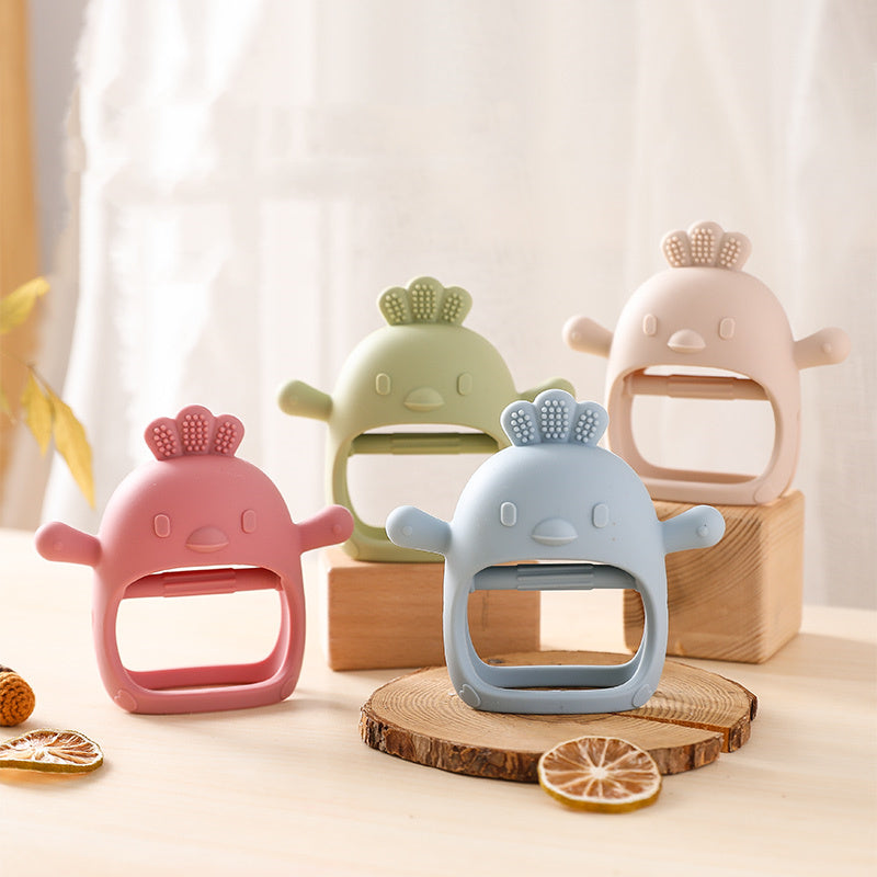 True Bub™ Food Grade BPA Free Twin Pack Birdy Soothing Glove - Grip Teething Mitten Toy