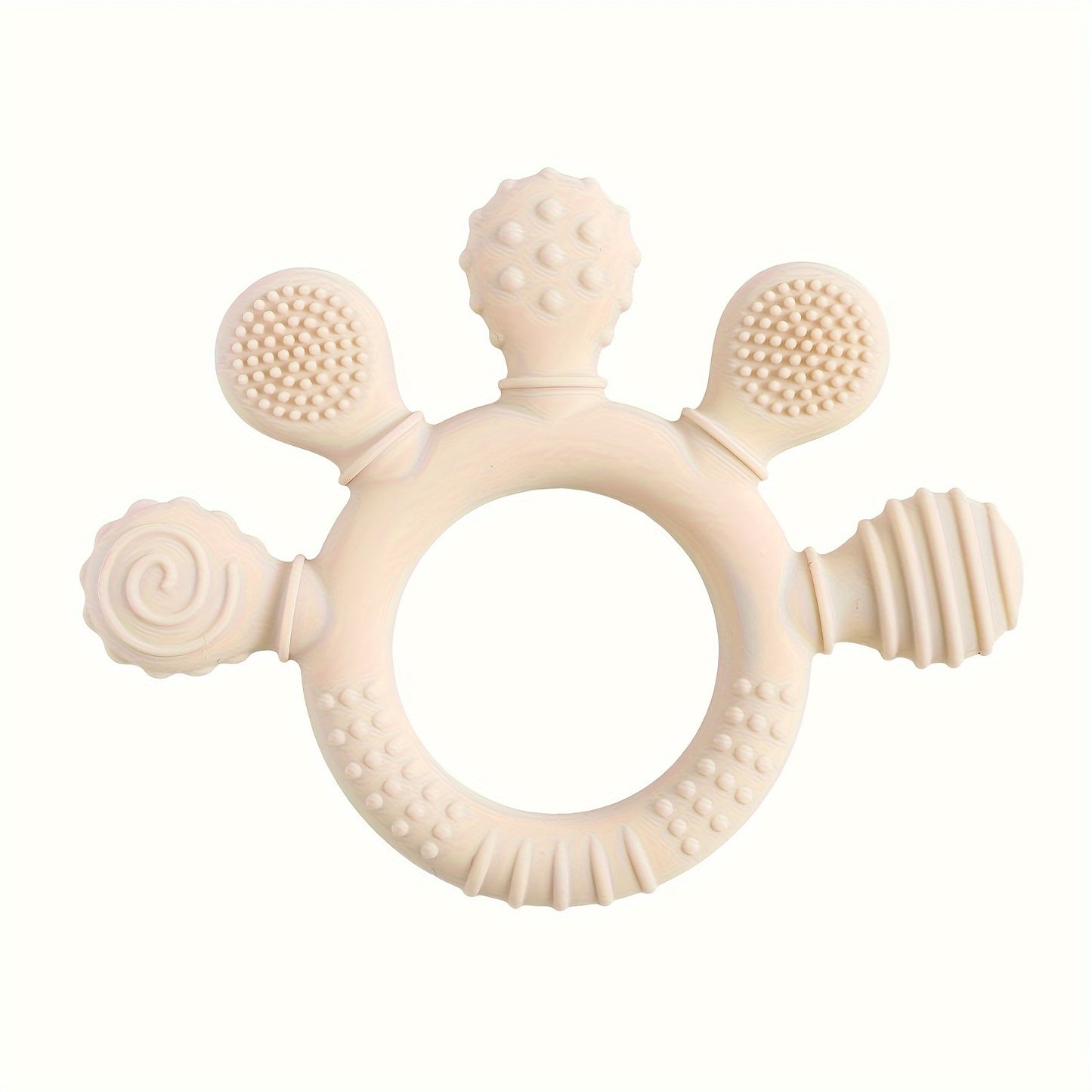 True Bub™ Teether Fiver - Baby Food Grade Silicone Toy