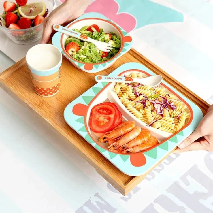 True Bub™ Aeko Baby - Natural Bamboo Toddler Feeding Set