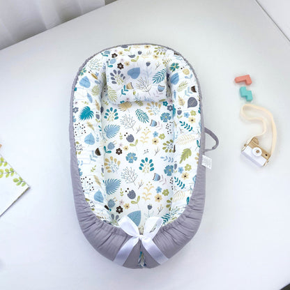 True Bub™ Baby Lounger - Pure Cotton Baby Portable Nest