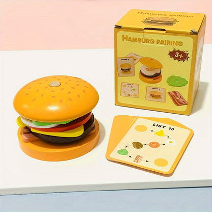 Burger Sandwich - Pretend Food Stack Toy Hand-Eye Coordination