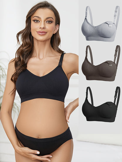 Supportive Maternity Bra for Nursing 3pk