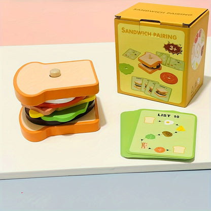 Burger Sandwich - Pretend Food Stack Toy Hand-Eye Coordination