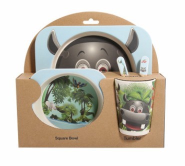 True Bub™ Aeko Baby - Natural Bamboo Toddler Feeding Set