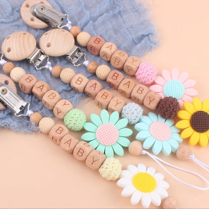 True Bub™ Pastel Flower - Pacifier Clip