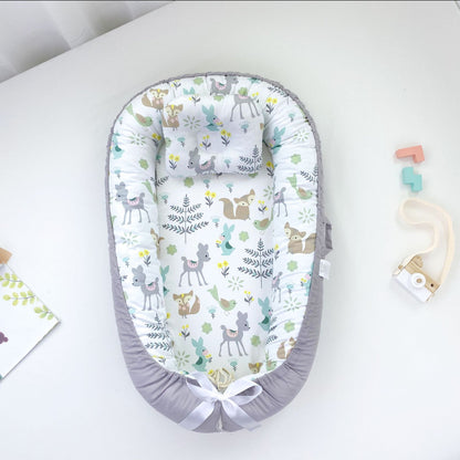 True Bub™ Baby Lounger - Pure Cotton Baby Portable Nest