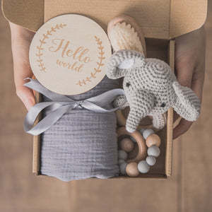True Bub™ Love Me Dear - Baby Cotton Blanket & Toy Gift Set