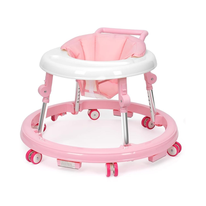 True Bub™ Grow With Me Foldable Anti-Rollover 5 Height Adjustable Baby Walker Aluminum Frame for 6-18 Months Infants