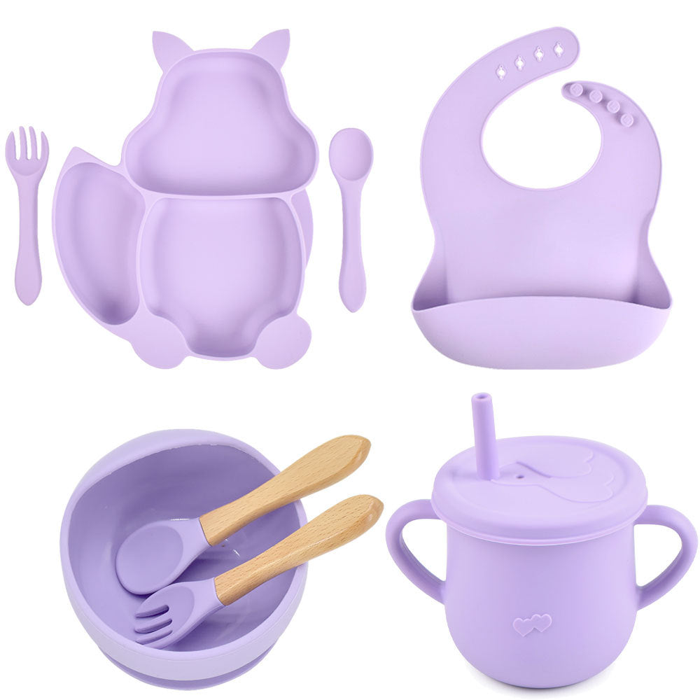 Animal Friend - Baby Silicone Feeding Tableware Set