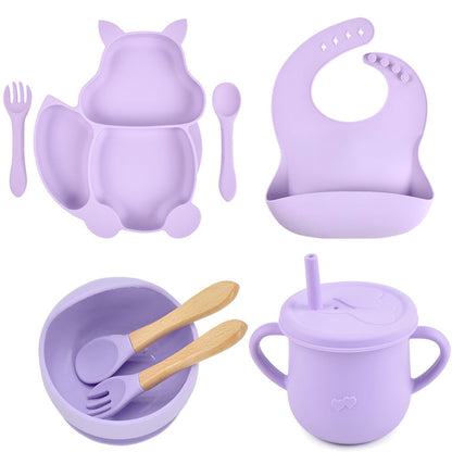 Animal Friend - Baby Silicone Feeding Tableware Set
