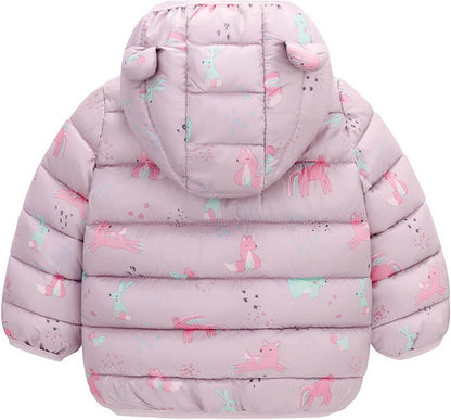 True Bub™ Winter Puffer Jacket Kids Thicken Warm Hooded Coat Lightweight Waterproof 0-4 Years