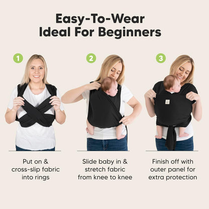 True Bub™ Keah Baby Wrap-Carrier Ergonomic Design