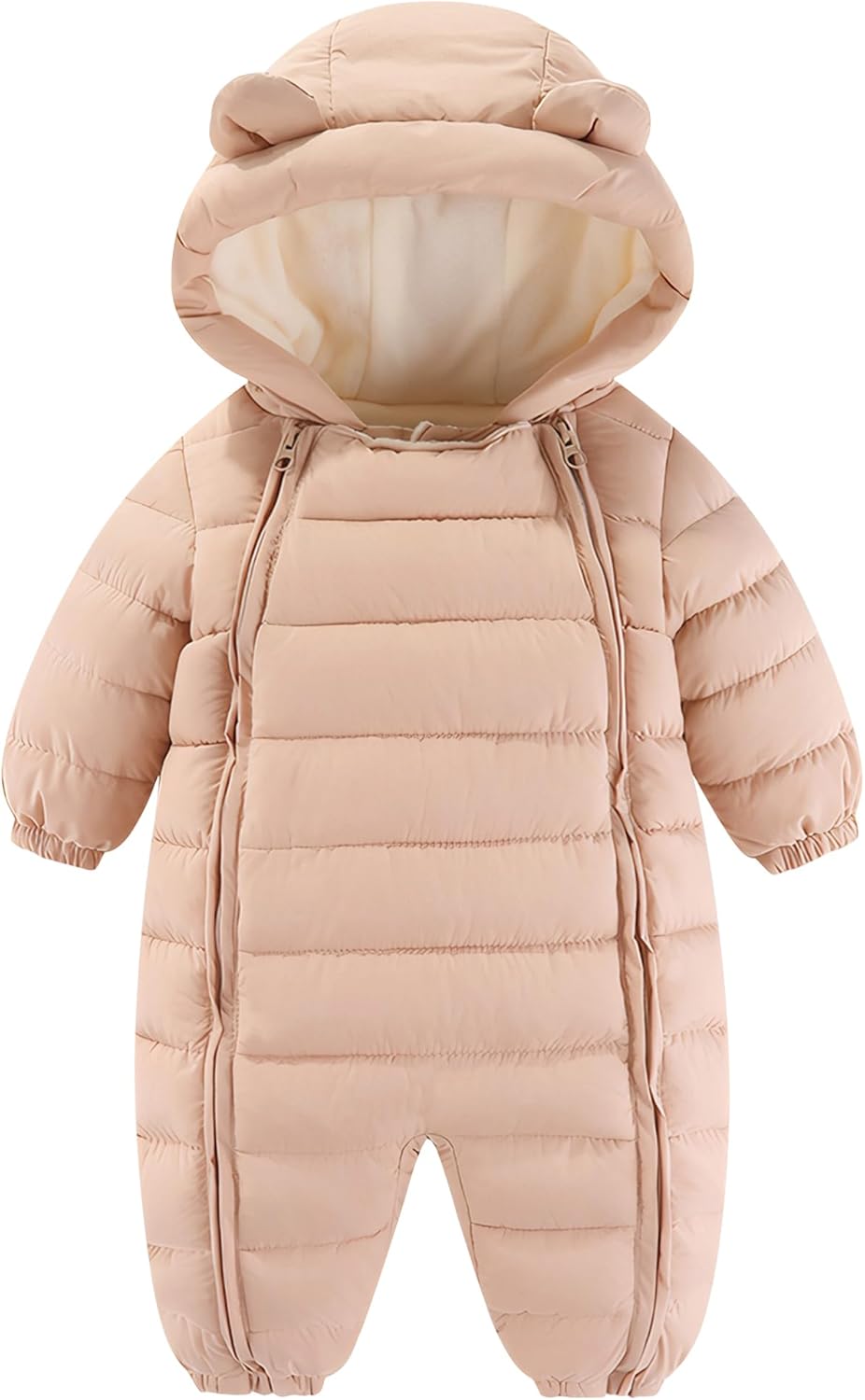 True Bub™ Baby Insulated Winter Snowsuit Double Zips Hooded Romper Fleece Warm Jumpsuit