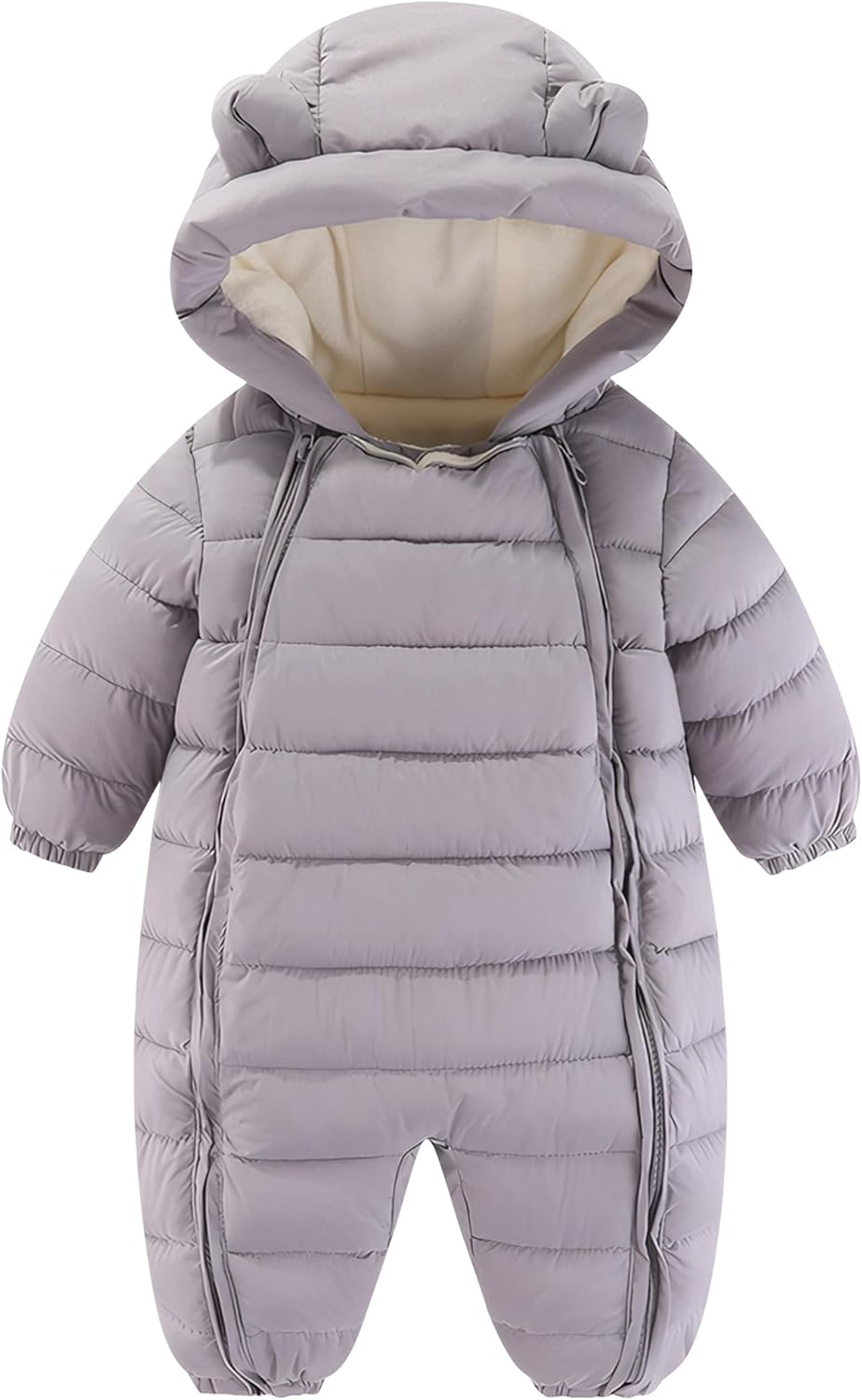 True Bub™ Baby Insulated Winter Snowsuit Double Zips Hooded Romper Fleece Warm Jumpsuit