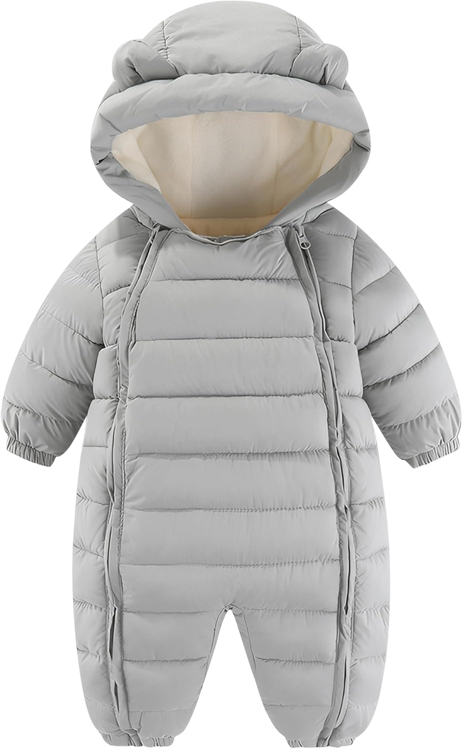 True Bub™ Baby Insulated Winter Snowsuit Double Zips Hooded Romper Fleece Warm Jumpsuit