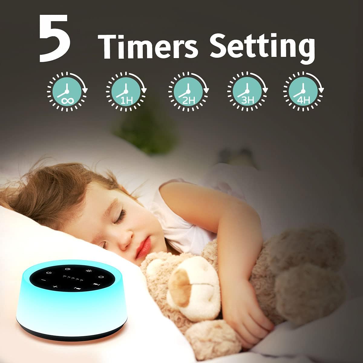 True Bub™ Soothe Me - White Noise Machine with Night Lights