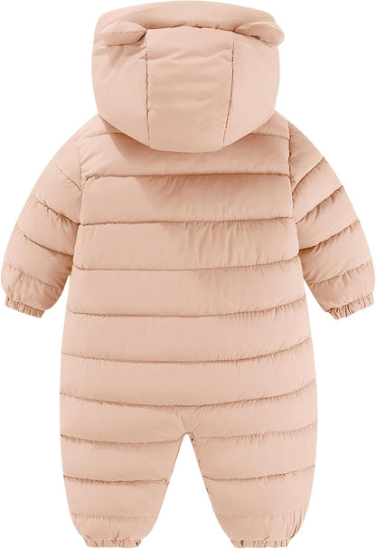 True Bub™ Baby Insulated Winter Snowsuit Double Zips Hooded Romper Fleece Warm Jumpsuit