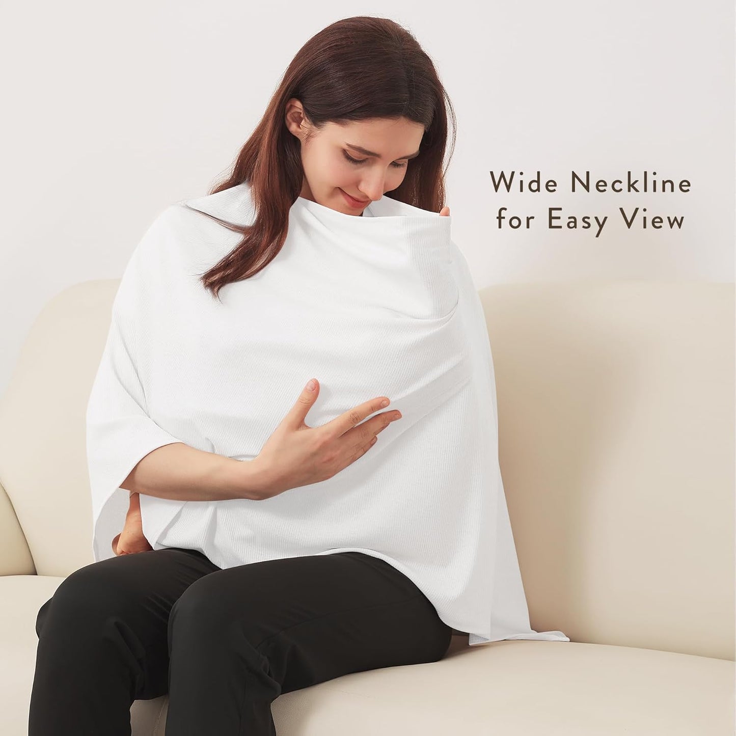 True Bub™ Full Coverage Soft and Breathable Nursing Cover for Breastfeeding