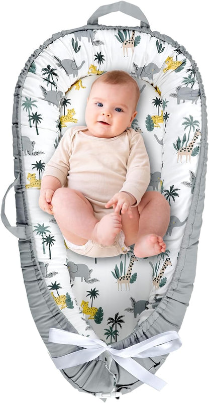 True Bub™ Louisa Baby Lounger - Portable Baby Nests, Baby Lounger for Newborn, Breathable Cotton