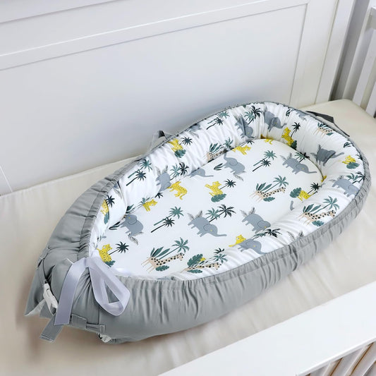 True Bub™ Louisa Baby Lounger - Portable Baby Nests, Baby Lounger for Newborn, Breathable Cotton