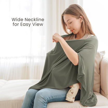 True Bub Konsy Knit Nursing Cover for Breastfeeding, Full Privacy Breathable Breastfeeding Cover, Multi-use Canopy