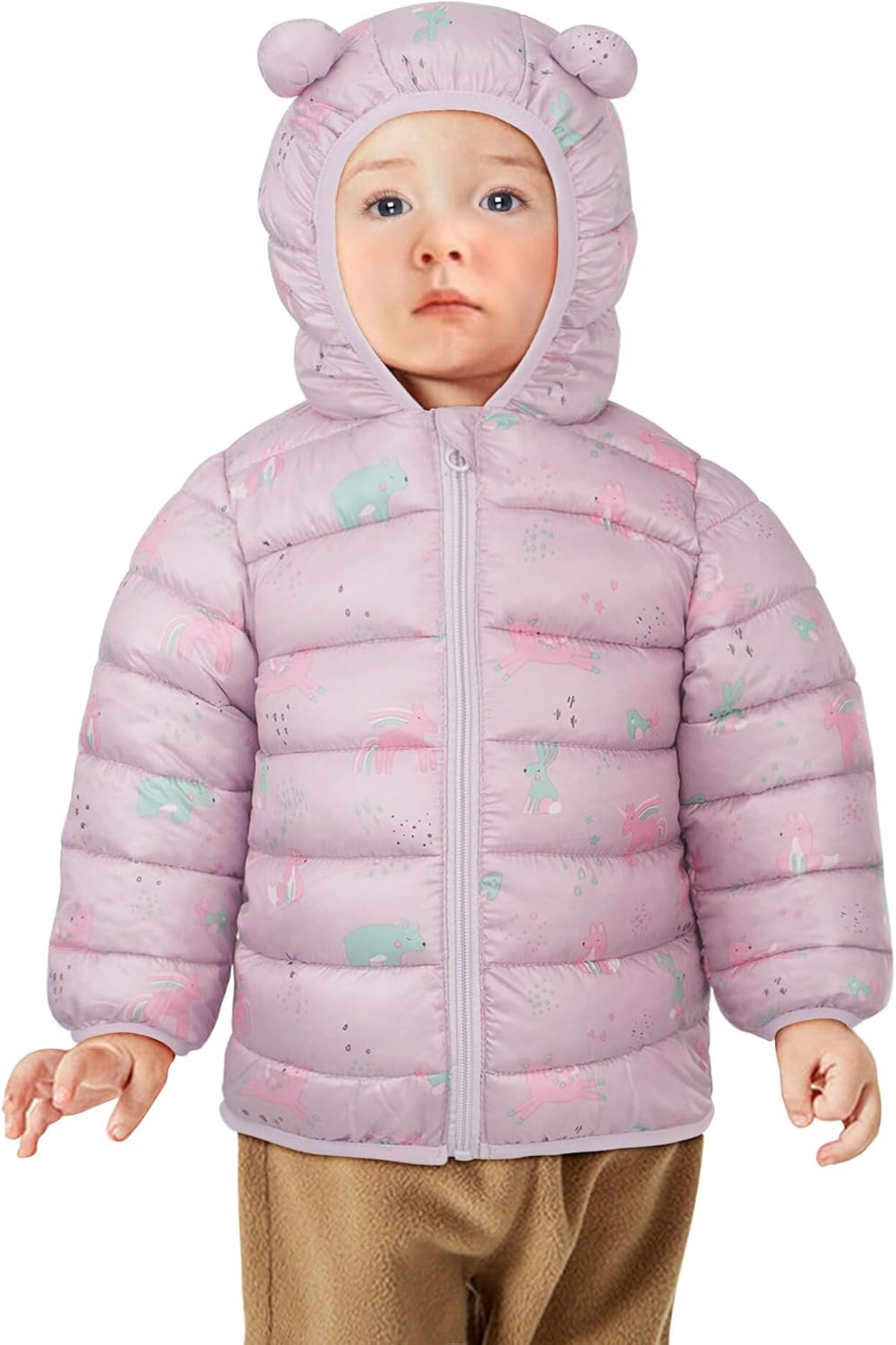 True Bub™ Winter Puffer Jacket Kids Thicken Warm Hooded Coat Lightweight Waterproof 0-4 Years