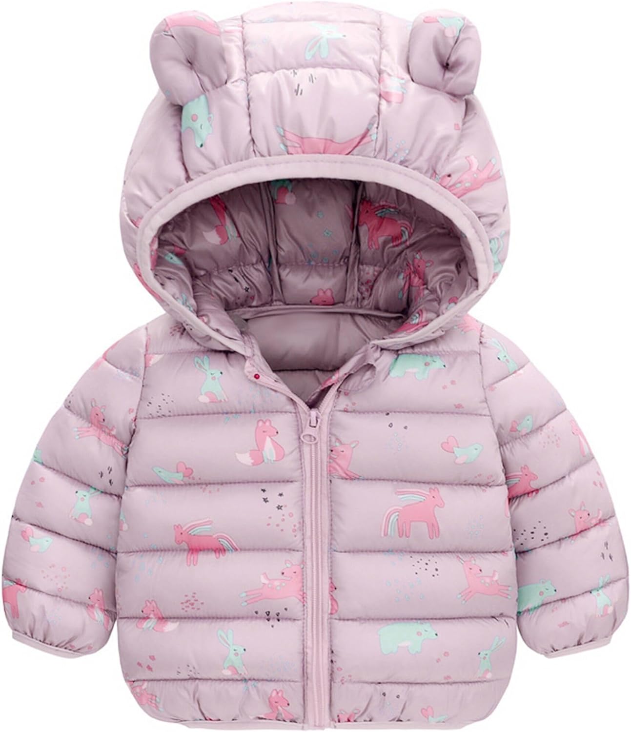 True Bub™ Winter Puffer Jacket Kids Thicken Warm Hooded Coat Lightweight Waterproof 0-4 Years