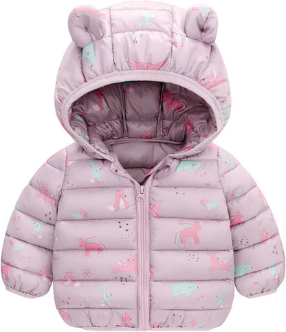 True Bub™ Winter Puffer Jacket Kids Thicken Warm Hooded Coat Lightweight Waterproof 0-4 Years