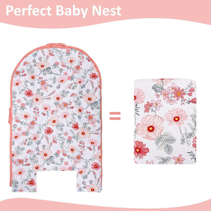 True Bub™ Louisa Baby Lounger - Portable Baby Nests, Baby Lounger for Newborn, Breathable Cotton