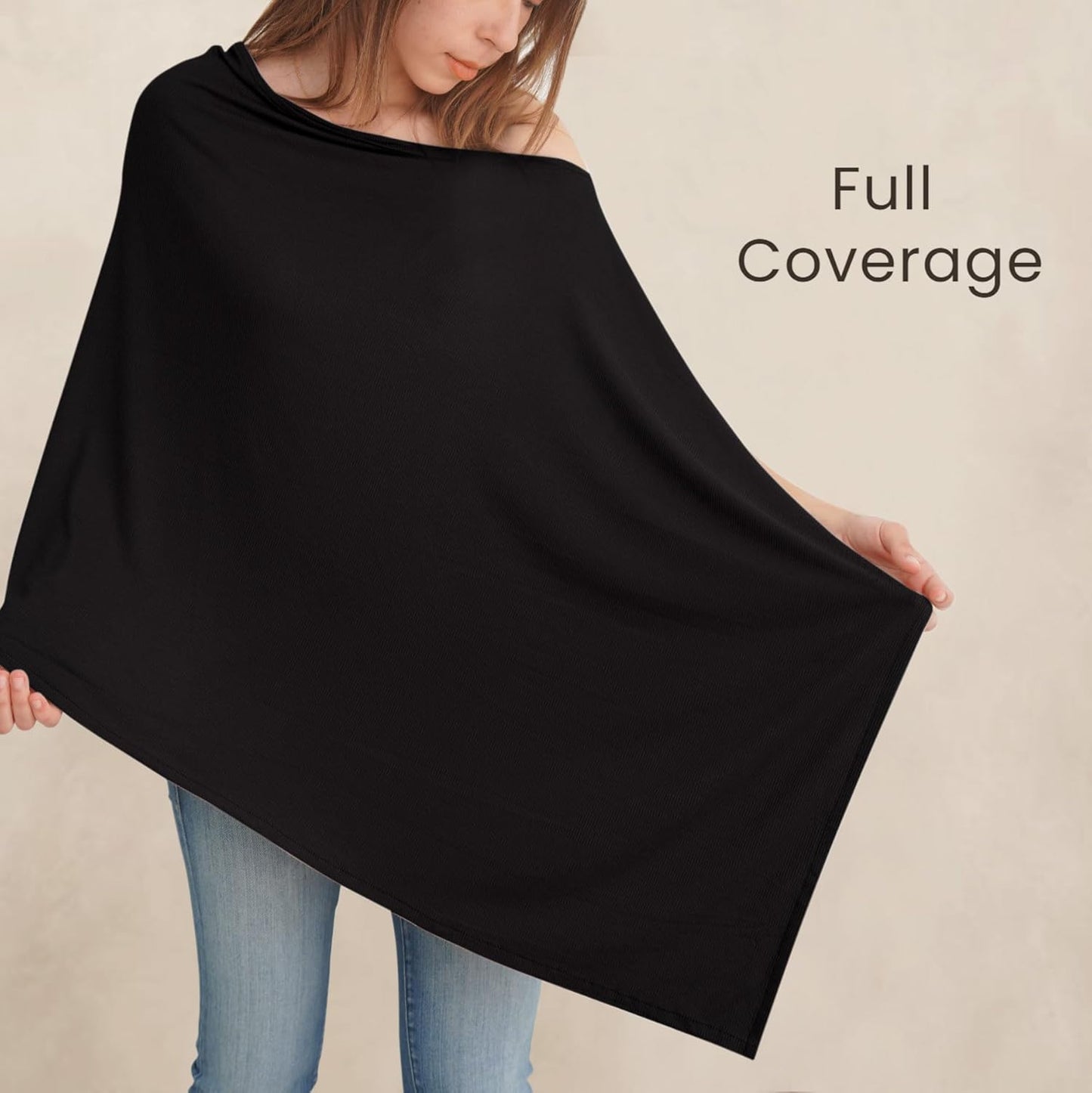 True Bub Konsy Knit Nursing Cover for Breastfeeding, Full Privacy Breathable Breastfeeding Cover, Multi-use Canopy