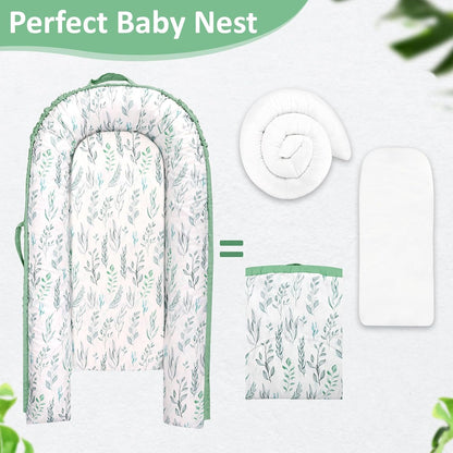 True Bub™ Louisa Baby Lounger - Portable Baby Nests, Baby Lounger for Newborn, Breathable Cotton