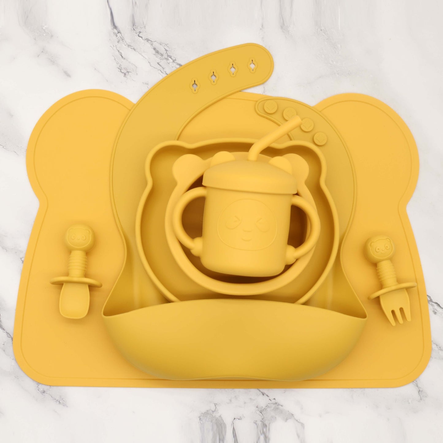 True Bub™ Cub Bub 7pcs Set - BPA Free Starting Solids Baby Feeding Set for Baby Led Weaning
