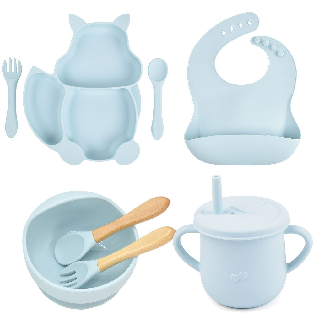 Animal Friend - Baby Silicone Feeding Tableware Set