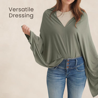 True Bub Konsy Knit Nursing Cover for Breastfeeding, Full Privacy Breathable Breastfeeding Cover, Multi-use Canopy