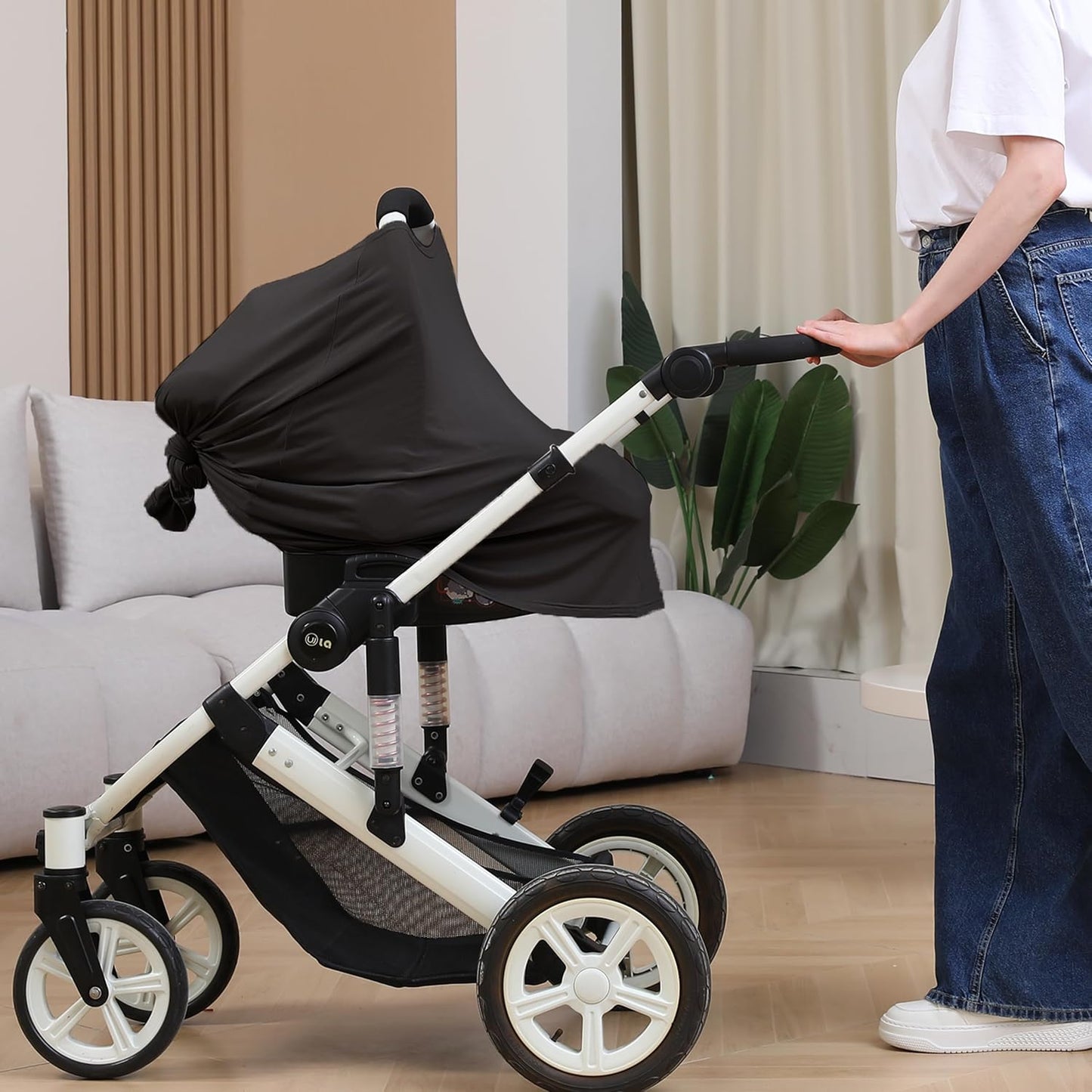 True Bub™ Stretch Seejoy Nursing Cover for Breastfeeding, 360°Full Coverage Nursing Poncho, Rayon Soft & Breathable Breastfeeding Cover up