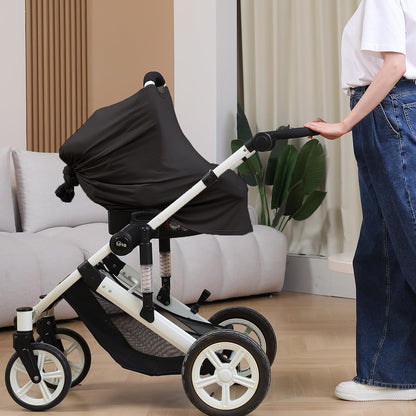 True Bub™ Stretch Seejoy Nursing Cover for Breastfeeding, 360°Full Coverage Nursing Poncho, Rayon Soft & Breathable Breastfeeding Cover up