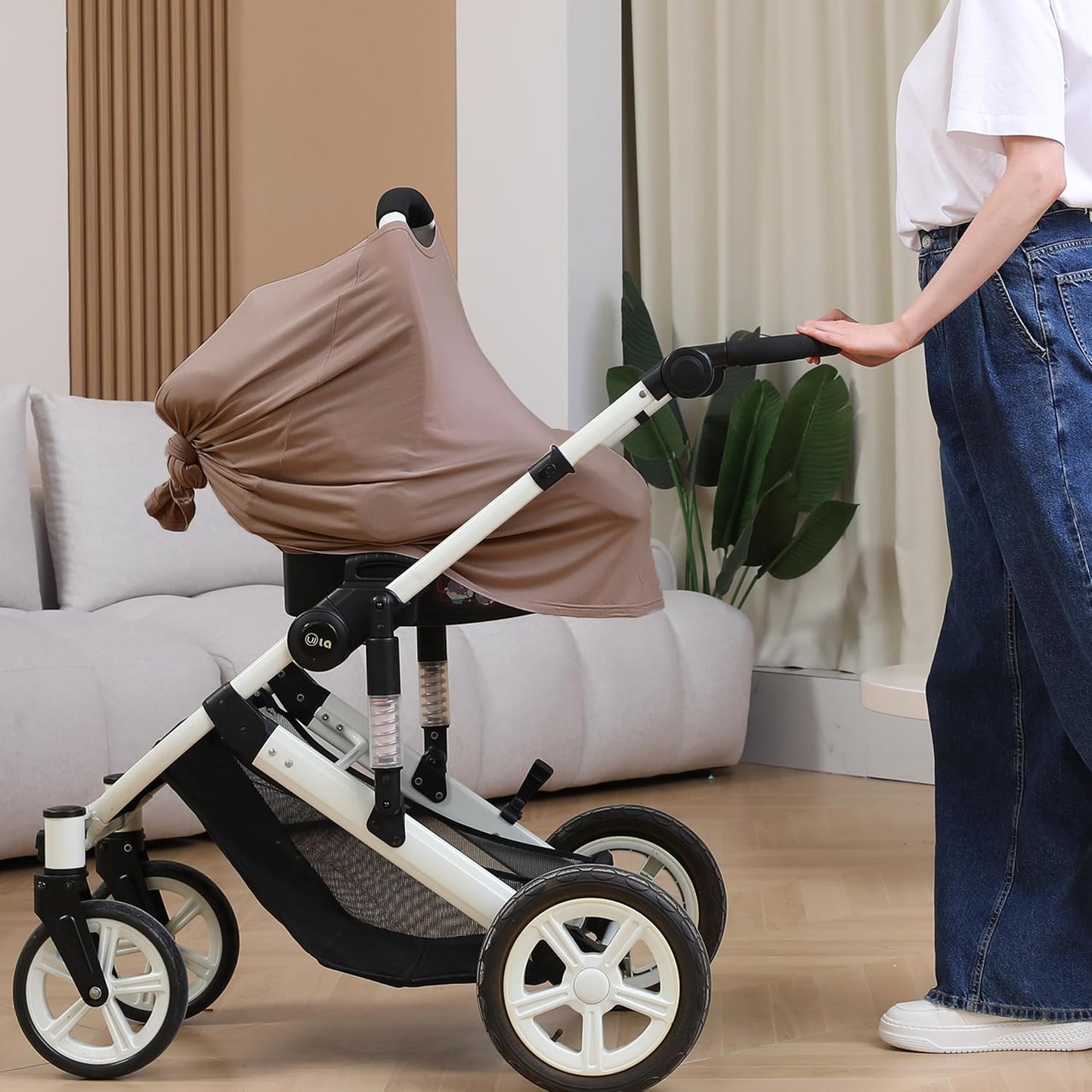 True Bub™ Stretch Seejoy Nursing Cover for Breastfeeding, 360°Full Coverage Nursing Poncho, Rayon Soft & Breathable Breastfeeding Cover up