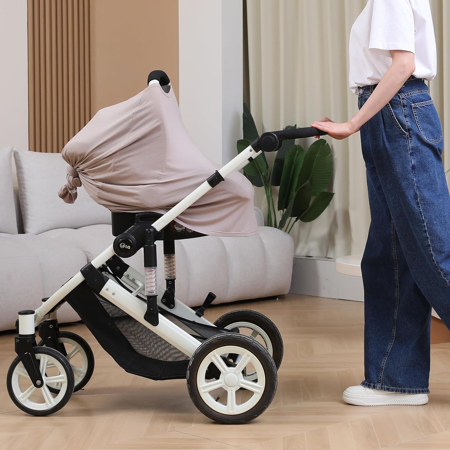 True Bub™ Stretch Seejoy Nursing Cover for Breastfeeding, 360°Full Coverage Nursing Poncho, Rayon Soft & Breathable Breastfeeding Cover up