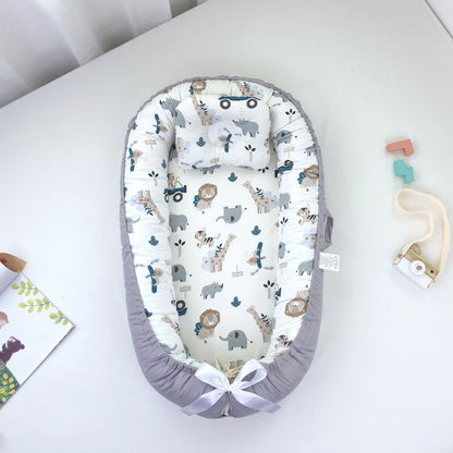 True Bub™ Baby Lounger - Pure Cotton Baby Portable Nest
