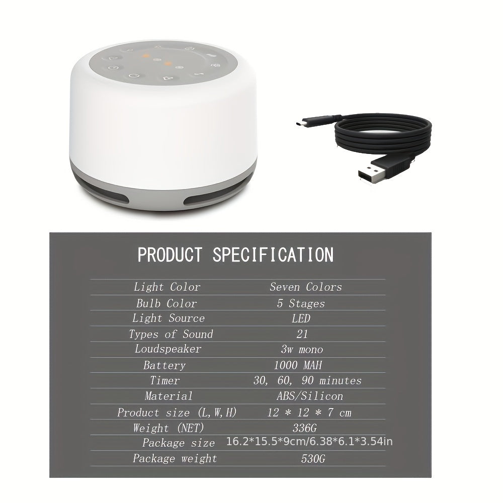 True Bub™ Calmer Nites - White Noise Machine with Night Lights